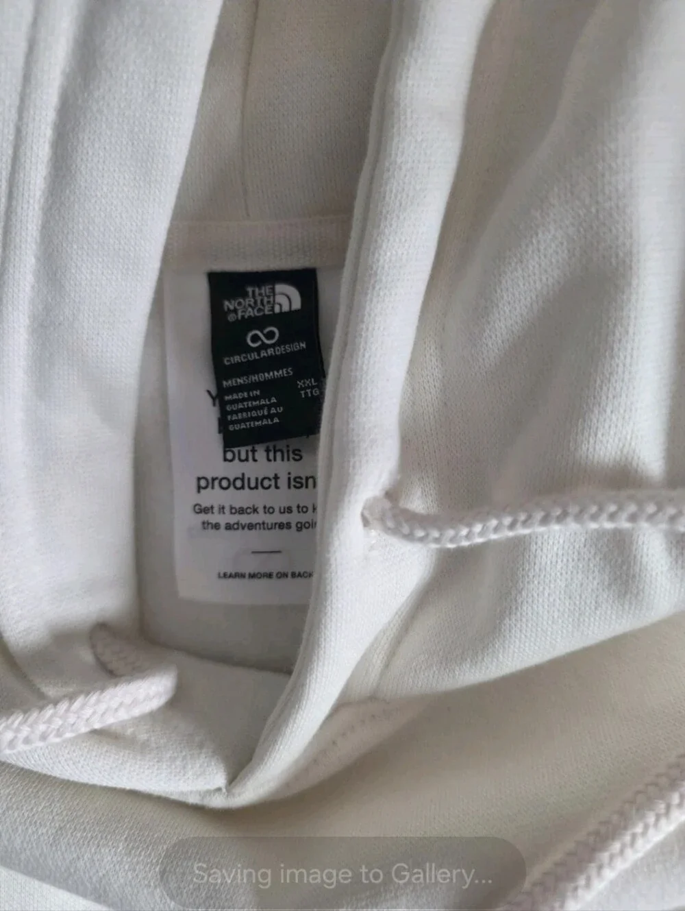 The North Face white dune
